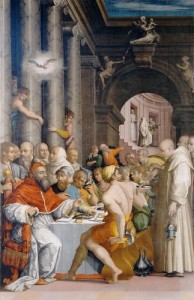 Vasari: la cena di San Gregorio Magno
